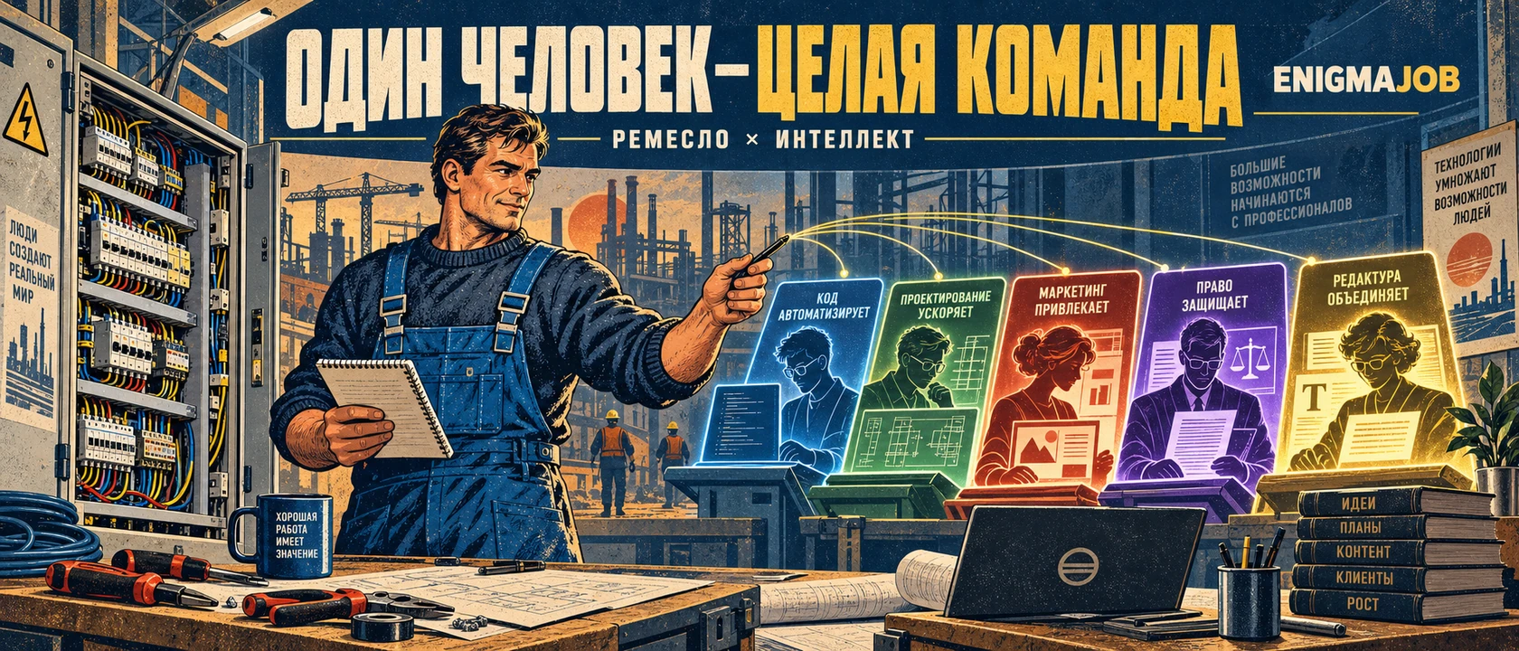 ИИ не отнимет твою работу. Её заберёт человек, который научился работать вместе с ним