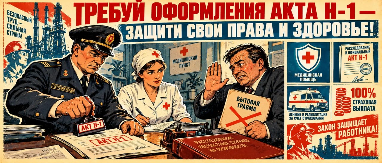 Несчастный случай на объекте: как составить Акт Н-1 и не дать «списать» травму на бытовую