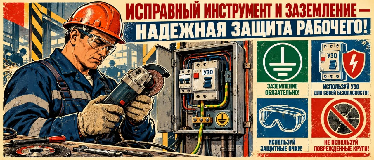 Работа с электроинструментом на стройке: заземление, УЗО и как не сгореть на «болгарке»