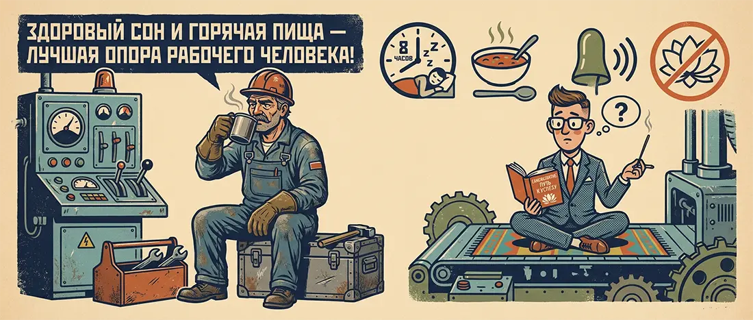 «Быть в ресурсе» или не сдохнуть на смене: почему офисные советы про «выгорание» не работают на производстве и вахте 🧘‍♂️❌