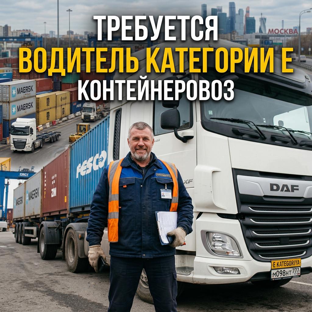 Водитель категории Е на контейнеровоз