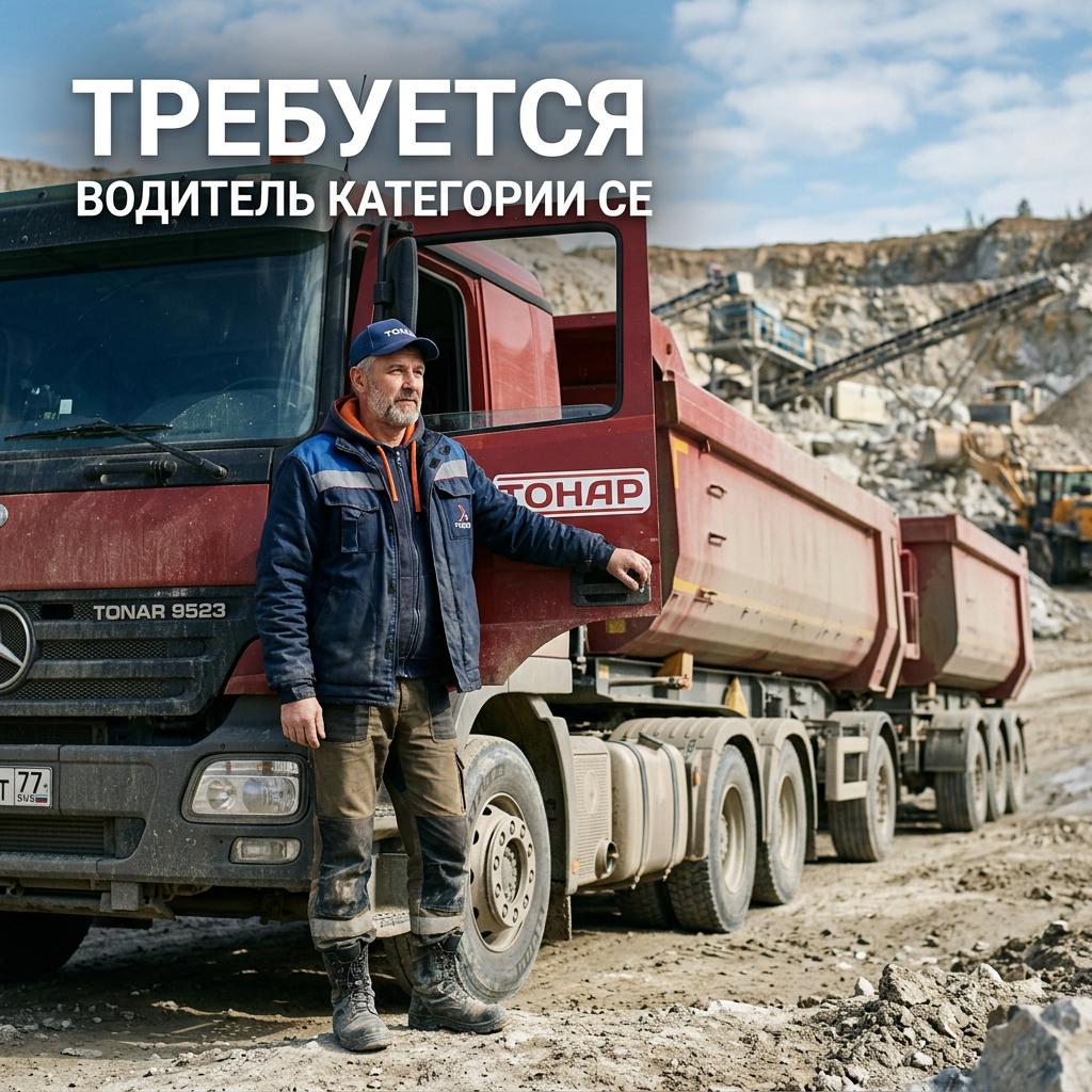 Водитель категории CE (тягач, международные/междугородние рейсы)