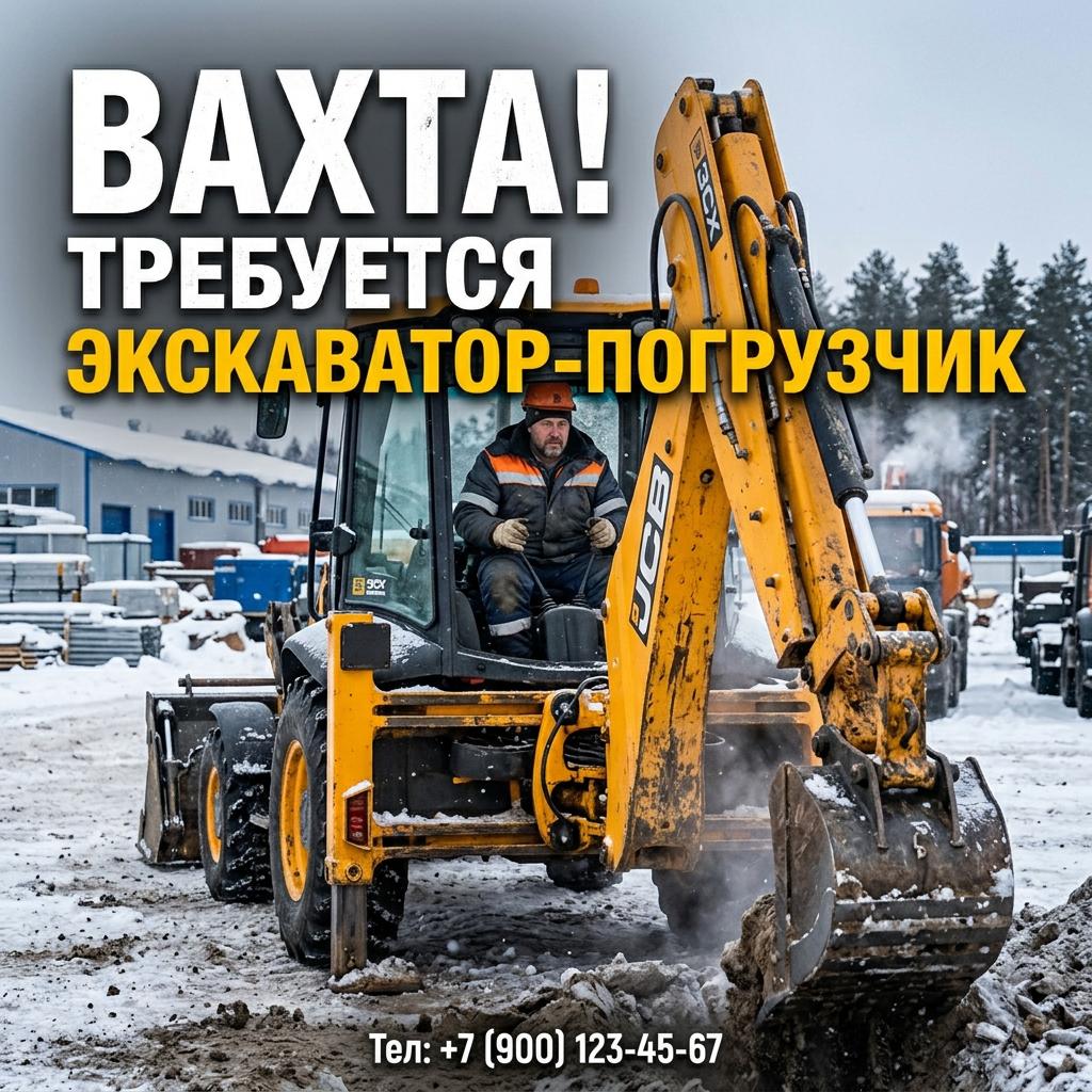 Машинист на колесный экскаватор-погрузчик