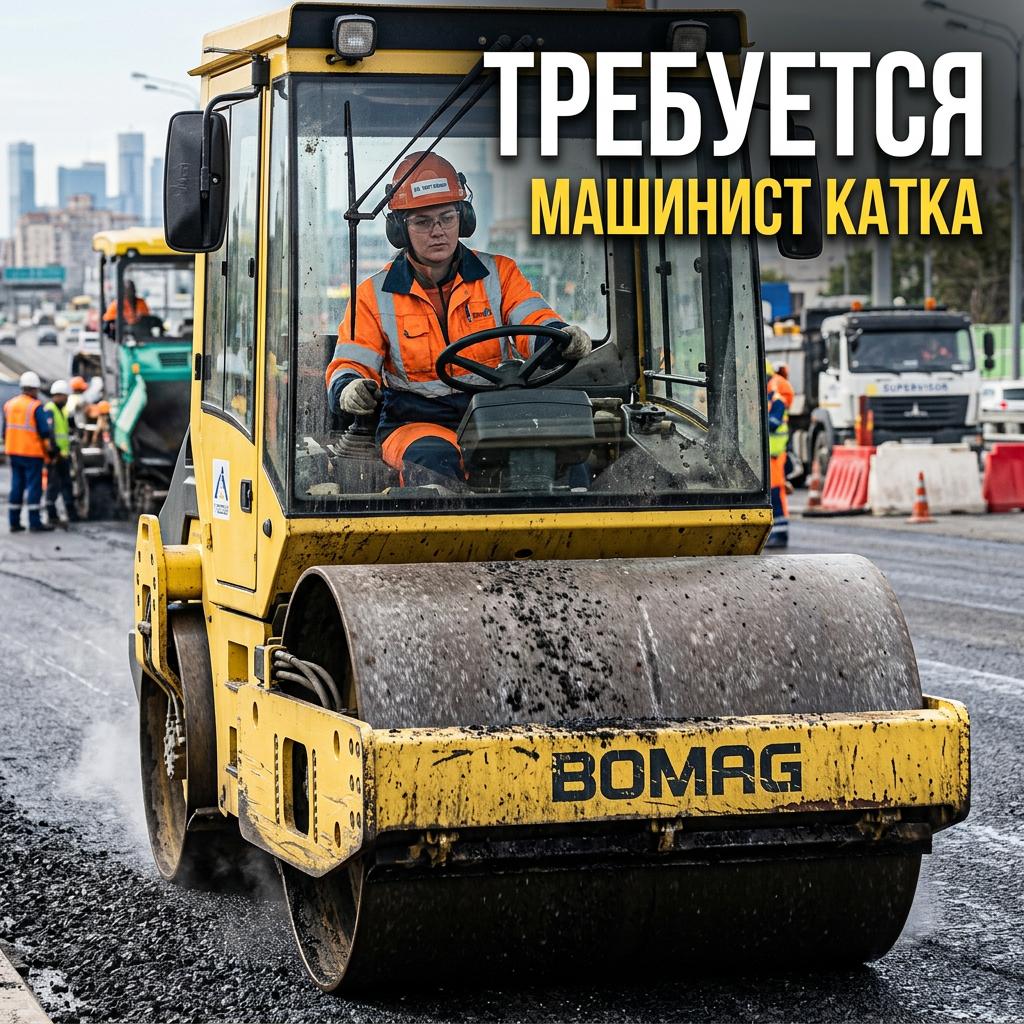 Машинист катка